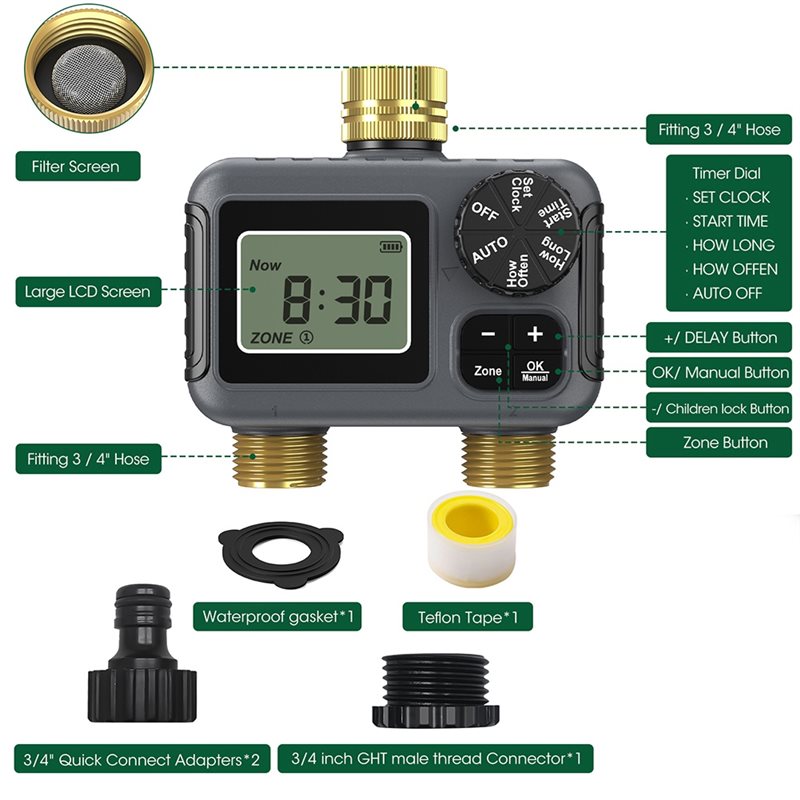 AY14 - Automatische irrigatiet - Timer Dual Outlet recensie en prijs