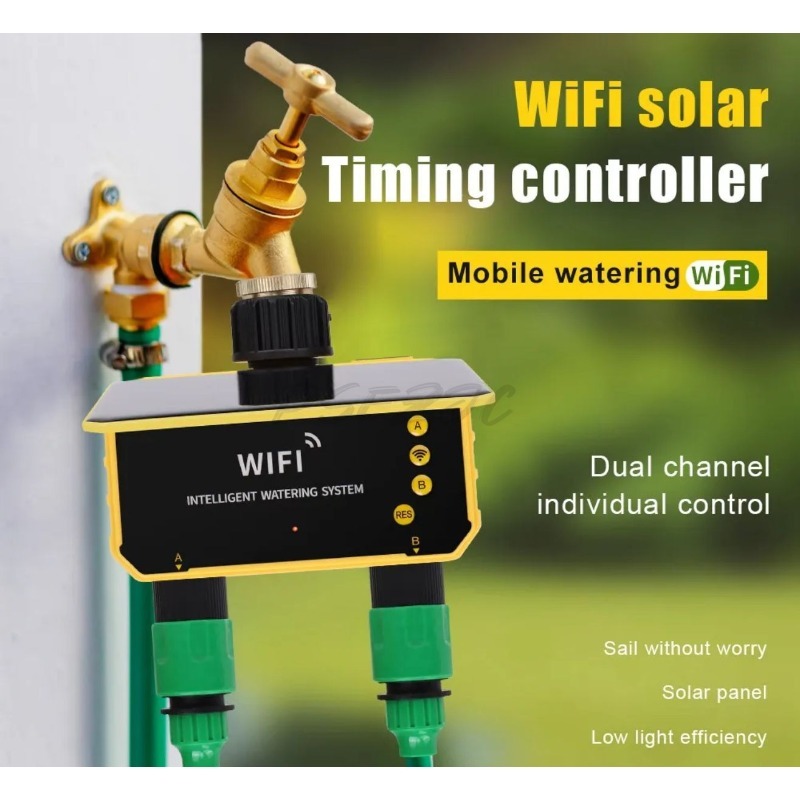 WiFi Solar Waterklep Irrigatie - Timer Dual Outlet recensie en prijs