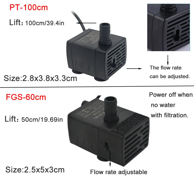 USB Aquarium Dompelpomp, 5V 5W - Aquael Filter Fzn recensie en prijs