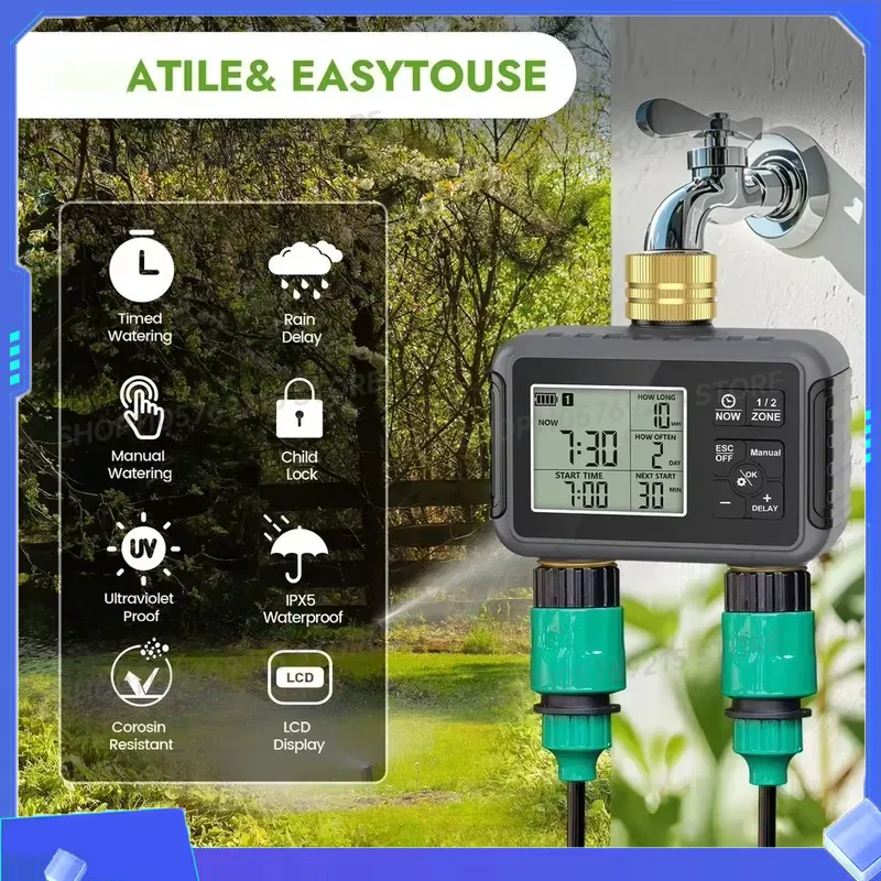 Slimme watercontroller irrigat - Timer Dual Outlet recensie en prijs